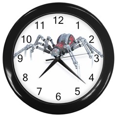 Spider Arachnid Animal Robot Wall Clock (black) by Wegoenart