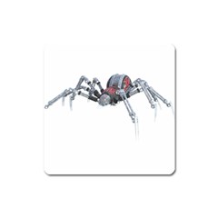 Spider Arachnid Animal Robot Square Magnet by Wegoenart