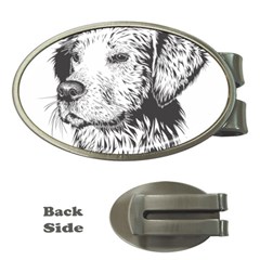 Dog Animal Domestic Animal Doggie Money Clips (oval)  by Wegoenart