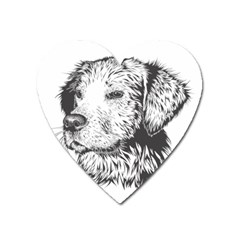 Dog Animal Domestic Animal Doggie Heart Magnet by Wegoenart