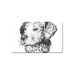 Dog Animal Domestic Animal Doggie Magnet (name Card) by Wegoenart