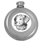 Dog Animal Domestic Animal Doggie Round Hip Flask (5 oz) Front