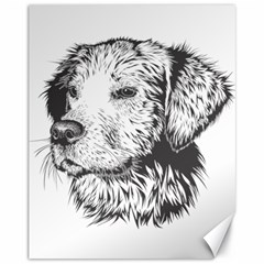 Dog Animal Domestic Animal Doggie Canvas 11  X 14  by Wegoenart