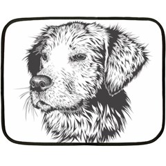 Dog Animal Domestic Animal Doggie Fleece Blanket (mini) by Wegoenart