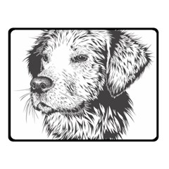 Dog Animal Domestic Animal Doggie Fleece Blanket (small) by Wegoenart