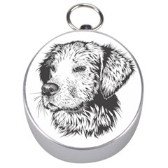 Dog Animal Domestic Animal Doggie Silver Compasses by Wegoenart