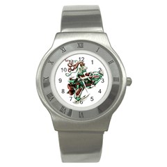 Furry Rocket Spaceship Fairy Stainless Steel Watch by Wegoenart