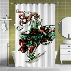 Furry Rocket Spaceship Fairy Shower Curtain 48  X 72  (small) 