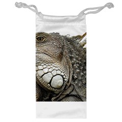 Iguana Portrait Profile Close Up Jewelry Bag by Wegoenart