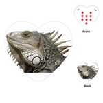 Iguana Portrait Profile Close Up Playing Cards (Heart) Front