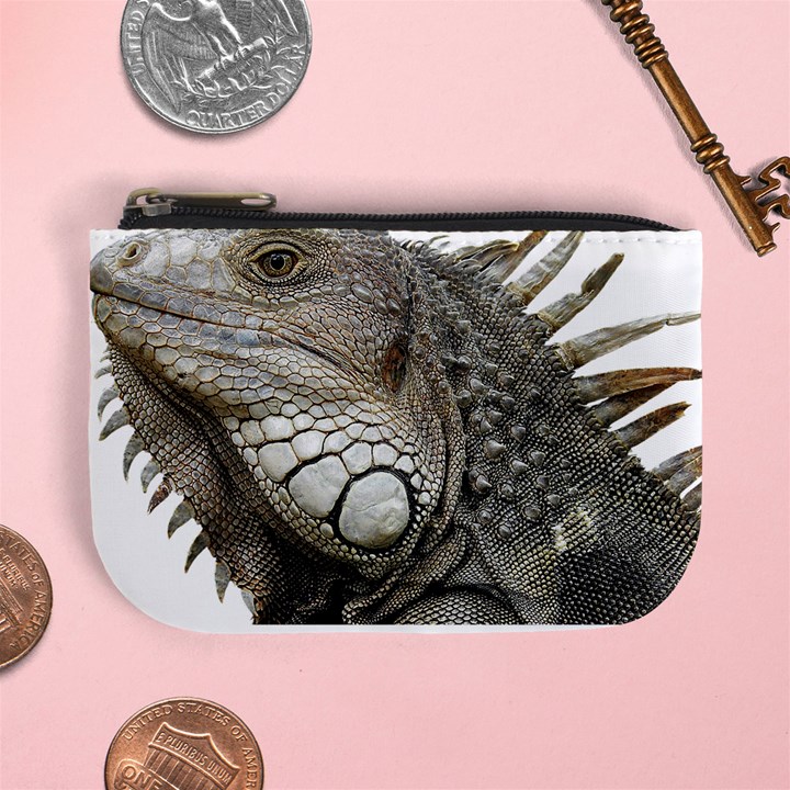 Iguana Portrait Profile Close Up Mini Coin Purse