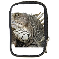 Iguana Portrait Profile Close Up Compact Camera Leather Case by Wegoenart