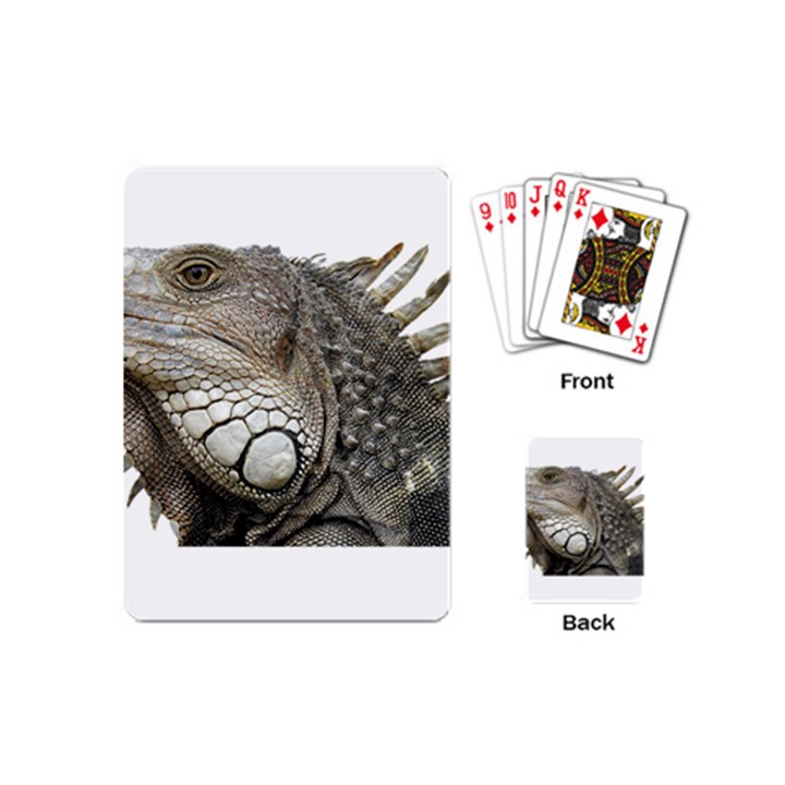 Iguana Portrait Profile Close Up Playing Cards (Mini)