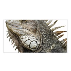 Iguana Portrait Profile Close Up Satin Shawl by Wegoenart