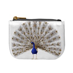 Peacock Colorful Bird Feather Blue Mini Coin Purse