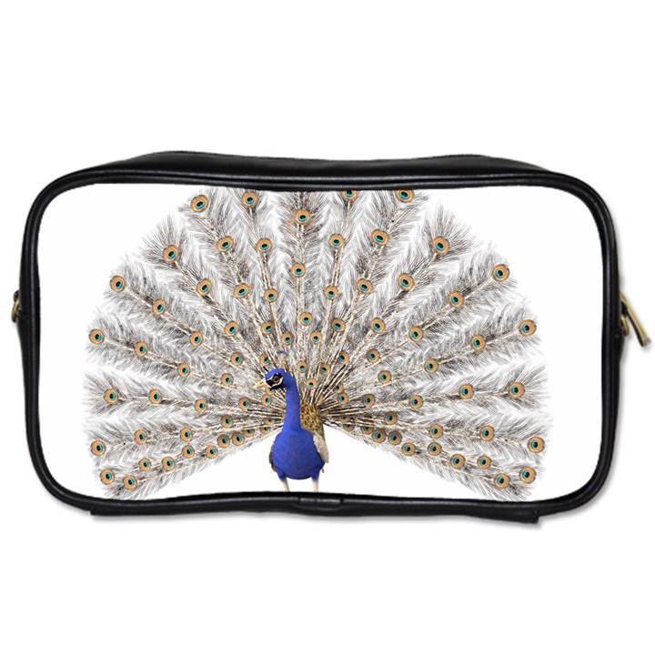 Peacock Colorful Bird Feather Blue Toiletries Bag (Two Sides)