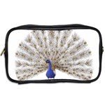 Peacock Colorful Bird Feather Blue Toiletries Bag (Two Sides) Back