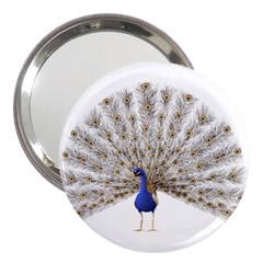 Peacock Colorful Bird Feather Blue 3  Handbag Mirrors