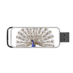 Peacock Colorful Bird Feather Blue Portable USB Flash (One Side)