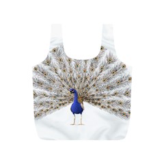 Peacock Colorful Bird Feather Blue Full Print Recycle Bag (S)