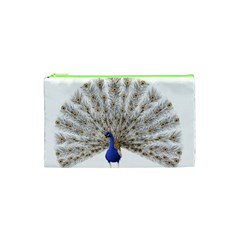 Peacock Colorful Bird Feather Blue Cosmetic Bag (XS)