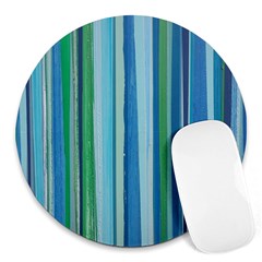 Painted Stripe Round Mousepads by dressshop