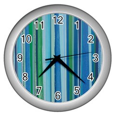 Painted Stripe Wall Clock (silver) by dressshop