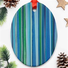 Painted Stripe Oval Ornament (two Sides) by dressshop