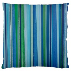 Painted Stripe Large Flano Cushion Case (two Sides) by dressshop