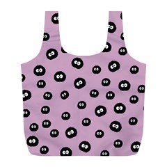 Totoro - Soot Sprites Pattern Full Print Recycle Bag (l) by Valentinaart