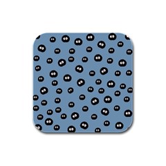 Totoro - Soot Sprites Pattern Rubber Square Coaster (4 Pack)  by Valentinaart