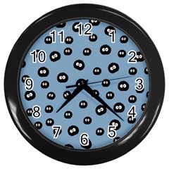 Totoro - Soot Sprites Pattern Wall Clock (black) by Valentinaart