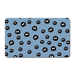 Totoro - Soot Sprites Pattern Magnet (rectangular) by Valentinaart