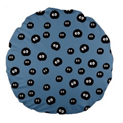 Totoro - Soot Sprites Pattern Large 18  Premium Round Cushions by Valentinaart