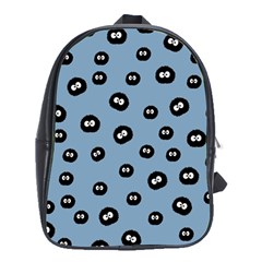 Totoro - Soot Sprites Pattern School Bag (xl) by Valentinaart