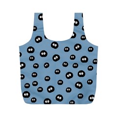 Totoro - Soot Sprites Pattern Full Print Recycle Bag (m) by Valentinaart