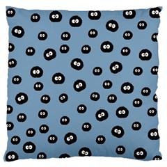 Totoro - Soot Sprites Pattern Large Flano Cushion Case (one Side) by Valentinaart