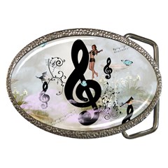 Dancing On A Clef Belt Buckles