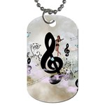 Dancing On A Clef Dog Tag (One Side) Front