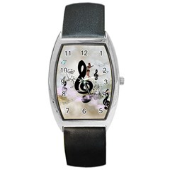 Dancing On A Clef Barrel Style Metal Watch by FantasyWorld7