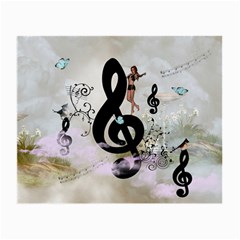 Dancing On A Clef Small Glasses Cloth by FantasyWorld7