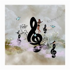 Dancing On A Clef Medium Glasses Cloth by FantasyWorld7