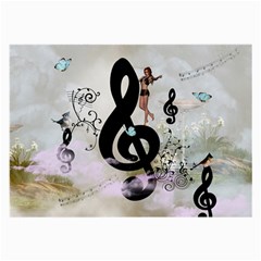 Dancing On A Clef Large Glasses Cloth by FantasyWorld7