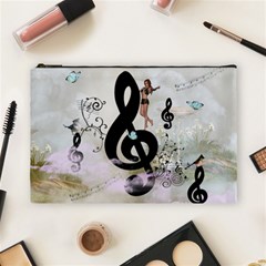 Dancing On A Clef Cosmetic Bag (large) by FantasyWorld7