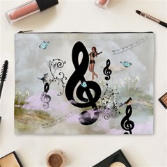 Dancing On A Clef Cosmetic Bag (xl) by FantasyWorld7