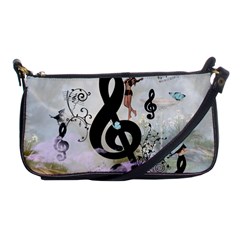 Dancing On A Clef Shoulder Clutch Bag