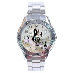 Dancing On A Clef Stainless Steel Analogue Watch