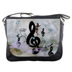 Dancing On A Clef Messenger Bag by FantasyWorld7