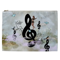 Dancing On A Clef Cosmetic Bag (xxl) by FantasyWorld7