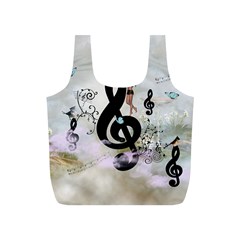 Dancing On A Clef Full Print Recycle Bag (s) by FantasyWorld7